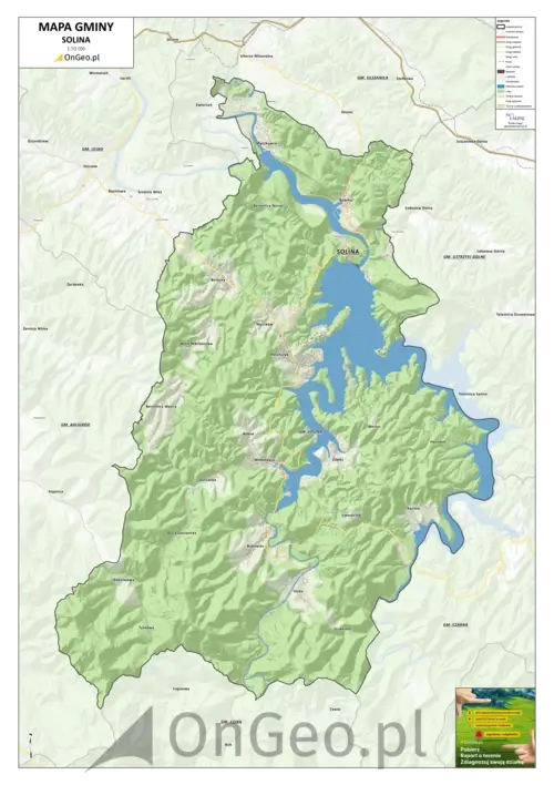 Mapa gminy Solina